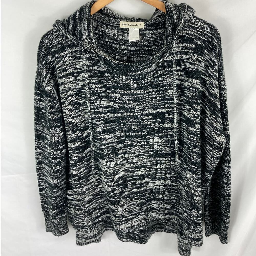 Cotton Emporium Knit Hooded Sweater Size Small